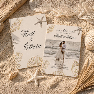 Ivoorkust Kust Bruiloft Save the Date Bewerkbaar