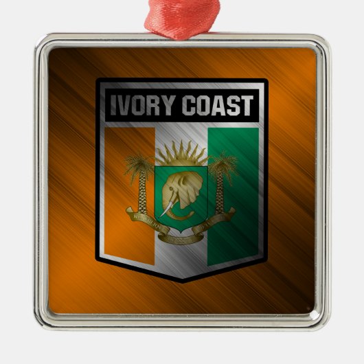 Ivoorkust Metalen Ornament (Voorkant)