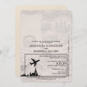 Ivoorkust Polen Paspoort Huwelijksuitnodiging Kaart (Voorkant / Achterkant)