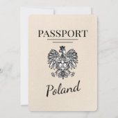 Ivoorkust Polen Paspoort Huwelijksuitnodiging Kaart (Achterkant)