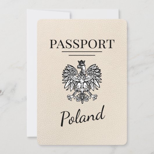 Ivoorkust Polen Paspoort Huwelijksuitnodiging Kaart (Achterkant)