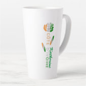 Ivoorkust Roos Vlag gepersonaliseerd groot Latte Mok (Rechterhoek)