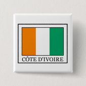 Ivoorkust Vierkante Button 5,1 Cm (Voorkant)