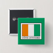Ivoorkust Vierkante Button 5,1 Cm (Voorkant /achterkant)