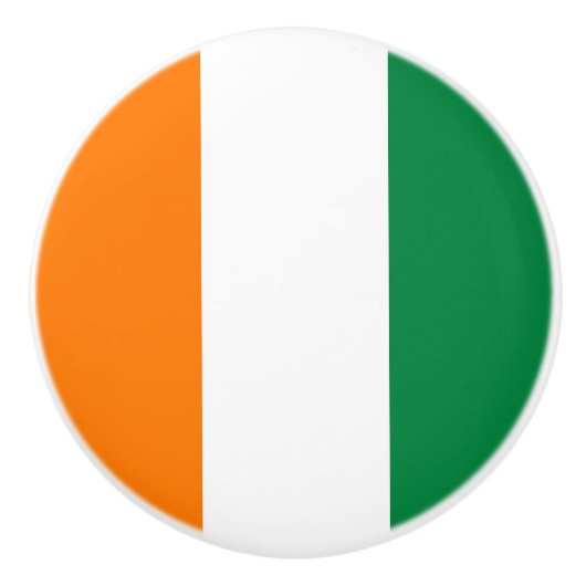 Ivoorkust vlag keramische knop (Voorkant)
