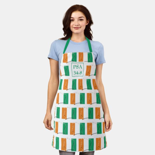 Ivoorkust Vlag Monogram SMAAK EN ZIE Schort (Gedragen)