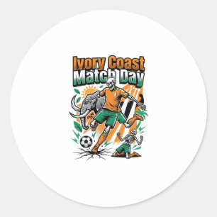 Ivoorkust Wedstrijddag Skelet Aanvaller Landen Cou Ronde Sticker