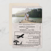 Ivoorkust Zuid-Afrika Paspoort bruiloft uitnodigin Kaart (Voorkant / Achterkant)