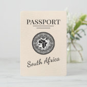 Ivoorkust Zuid-Afrika Paspoort Save The Date (Staand voorkant)