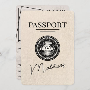 Ivoorpaspoort Malediven Bewaar de datum Save The Date