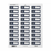 Ivoorrendier Kerstmis | Blue Gift Etiket (Full Sheet)