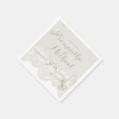 Ivoorvlinders en kant servet (Hoek)