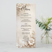 Ivoren Bloemen Menu (Staand voorkant)
