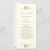 ivoren en gouden aangepast huwelijksprogramma (Voorkant)