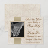 Ivoren Kantel Klad Uitnodiging (Voorkant / Achterkant)