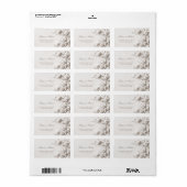 Ivoren Rozen 3D Bloemen | Trouwen Etiket (Full Sheet)