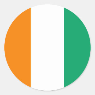 Ivoriaanse vlag, vlag van Ivoorkust Ronde Sticker