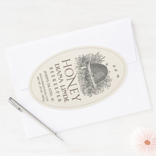 Ivory 32 oz Queenline Honey Label ( Skep) (Envelop)