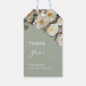 Ivory 3D Roses Wedding Welcome Cadeaulabel (Achterkant)