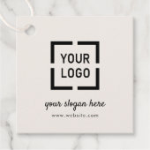 Ivory Aangepaste Logo-producten hangen labels op (Voorkant)