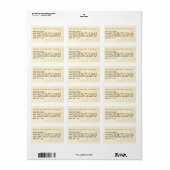 Ivory Address Honeypeb Étiquette (Feuille entière)