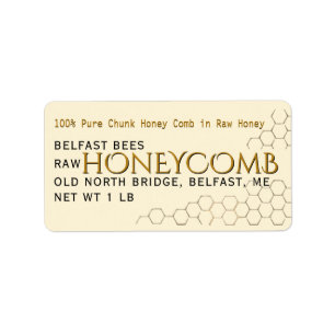 Ivory adres Honeycomb Label