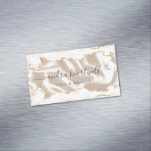 Ivory Agate Gold Glitter Luxe Magnetisch Visitekaartje (Voorbeeld)