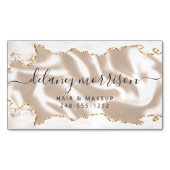 Ivory Agate Gold Glitter Luxury Magnetisch Visitekaartje (Voorkant)