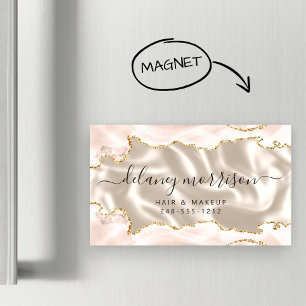 Ivory Agate Gouden Glitter Luxe Magnetisch Visitekaartje