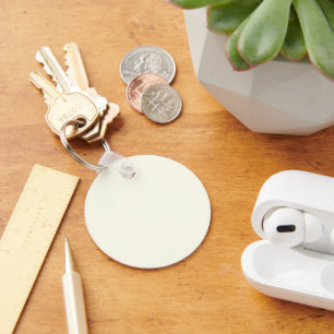 Ivory Aluminium Cirkel Sleutelhanger