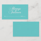 Ivory Always & Forever Mariage Cartes de Place (Devant / Derrière)