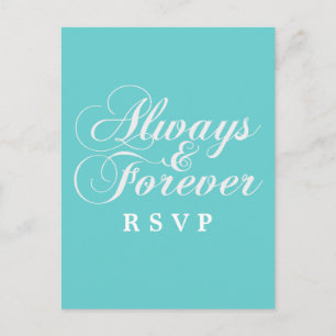 Ivory Always & Forever Wedding RSVP-Briefkaart Uitnodiging Briefkaart