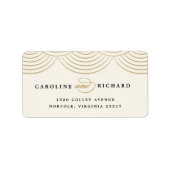 Ivory Art Deco String Lights Retouradres Label (Voorkant)