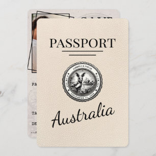 Ivory Australia Passport Bewaar de datum Save The Date