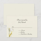 Ivory avec Calla Lily Wedding Carte RSVP (Devant / Derrière)