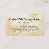 Ivory Bakery Home maakte Patisserie Pastry Dough Visitekaartje (Achterkant)