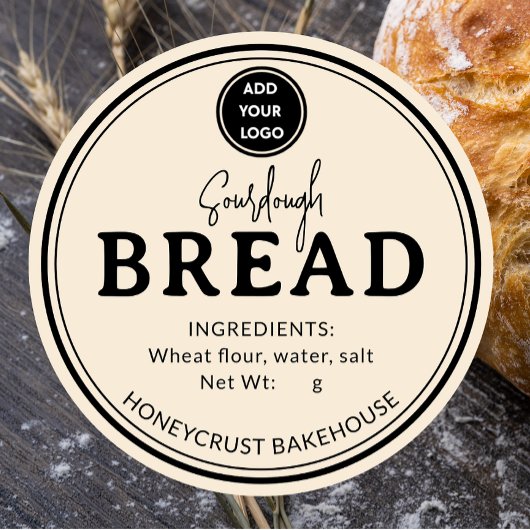 Ivory Bakery Sourdough Bread Label Sticker