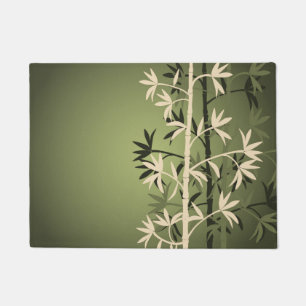 Ivory bamboe green deurmat