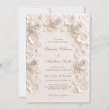 Ivory Barokke Elegantie Rozen Lijst Bruiloft