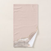 Ivory Beige Agate Geode Gold Glitter (Serviette à main)