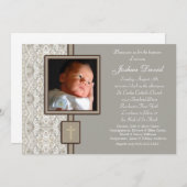 Ivory Beige Boy Fotodoop Kaart (Voorkant / Achterkant)