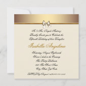 Ivory Beige Gold Photo Quinceanera Invitations (Dos)