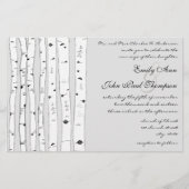 Ivory Birch Tree Wedding Invitations (Voorkant)