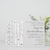 Ivory Birch Tree Wedding Invitations (Staand voorkant)