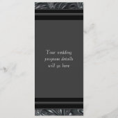 Ivory Black Blanc Marbré Programmes de mariage (Dos)