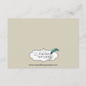 Ivory Black en Gold Damask Wedding Reception Informatiekaartje (Achterkant)