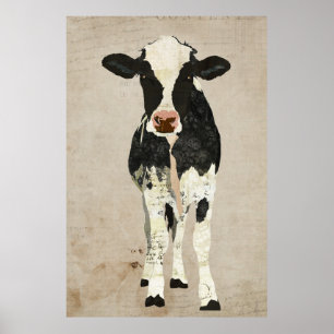 Ivory & Black Koe Art Poster