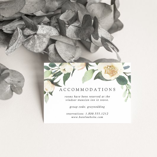 Ivory Bloom | Floral Wedding Hotel Accommodations Informatiekaartje