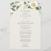 Ivory Bloom | Menu Mariage Floral Aquarelle (Devant)