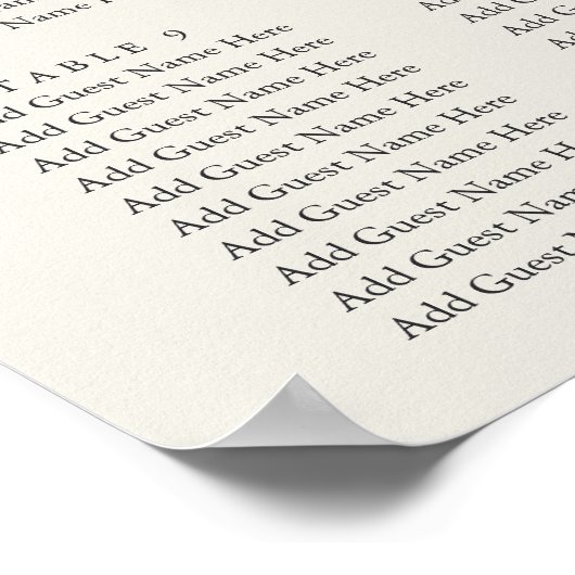 Ivory Bloom | Tableau de sièges Mariages floraux (Coin)